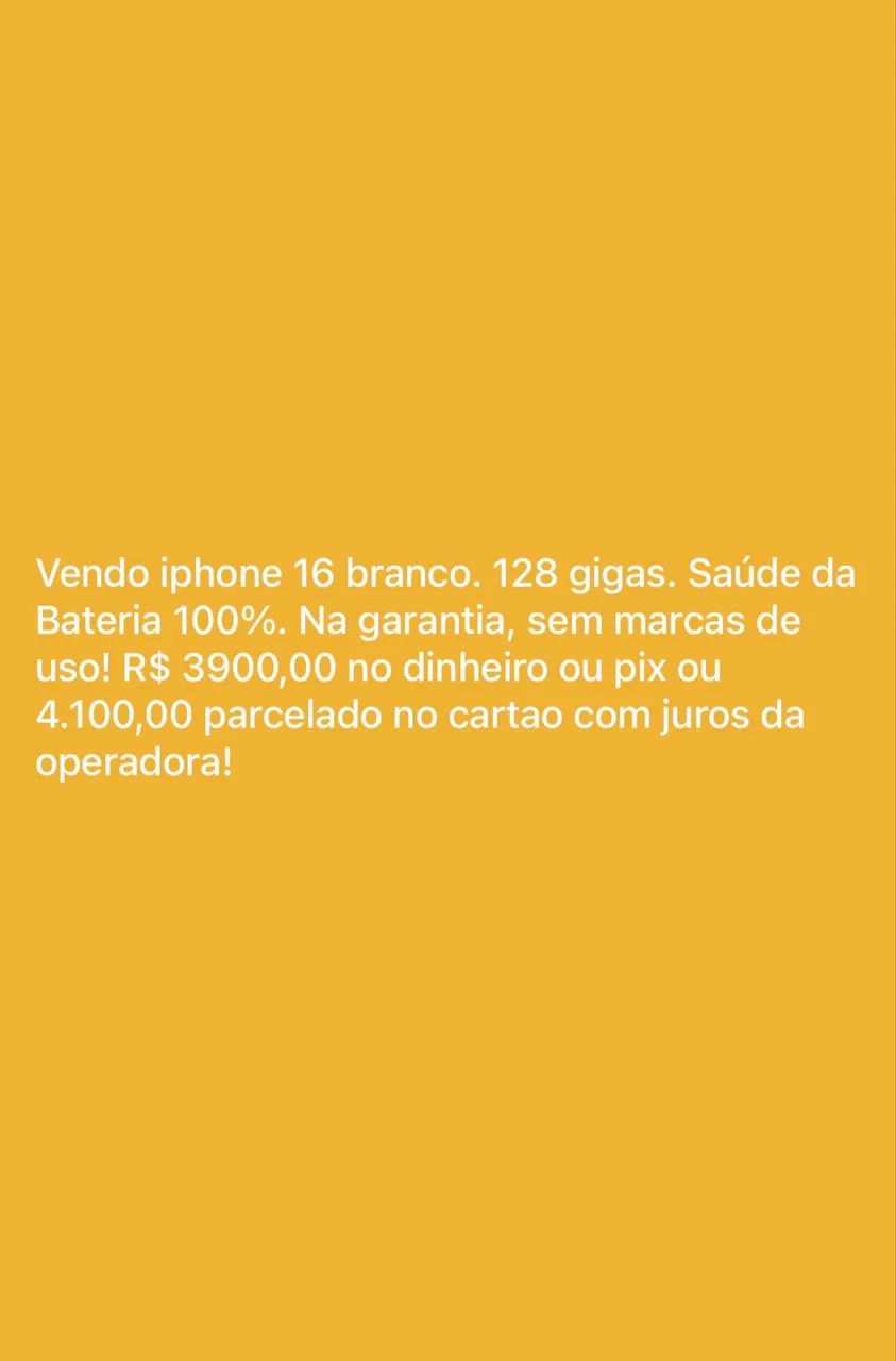 Iphone 16 Branco 128gigas - Foto 3