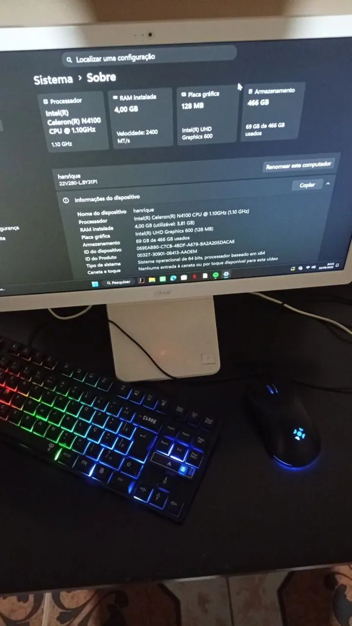 Vendo computador ALL in one LG 22"