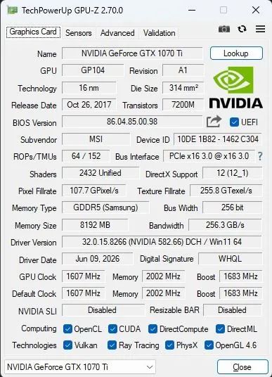 GTX 1070 Ti PLACA DE VIDEO MSI - Foto 3
