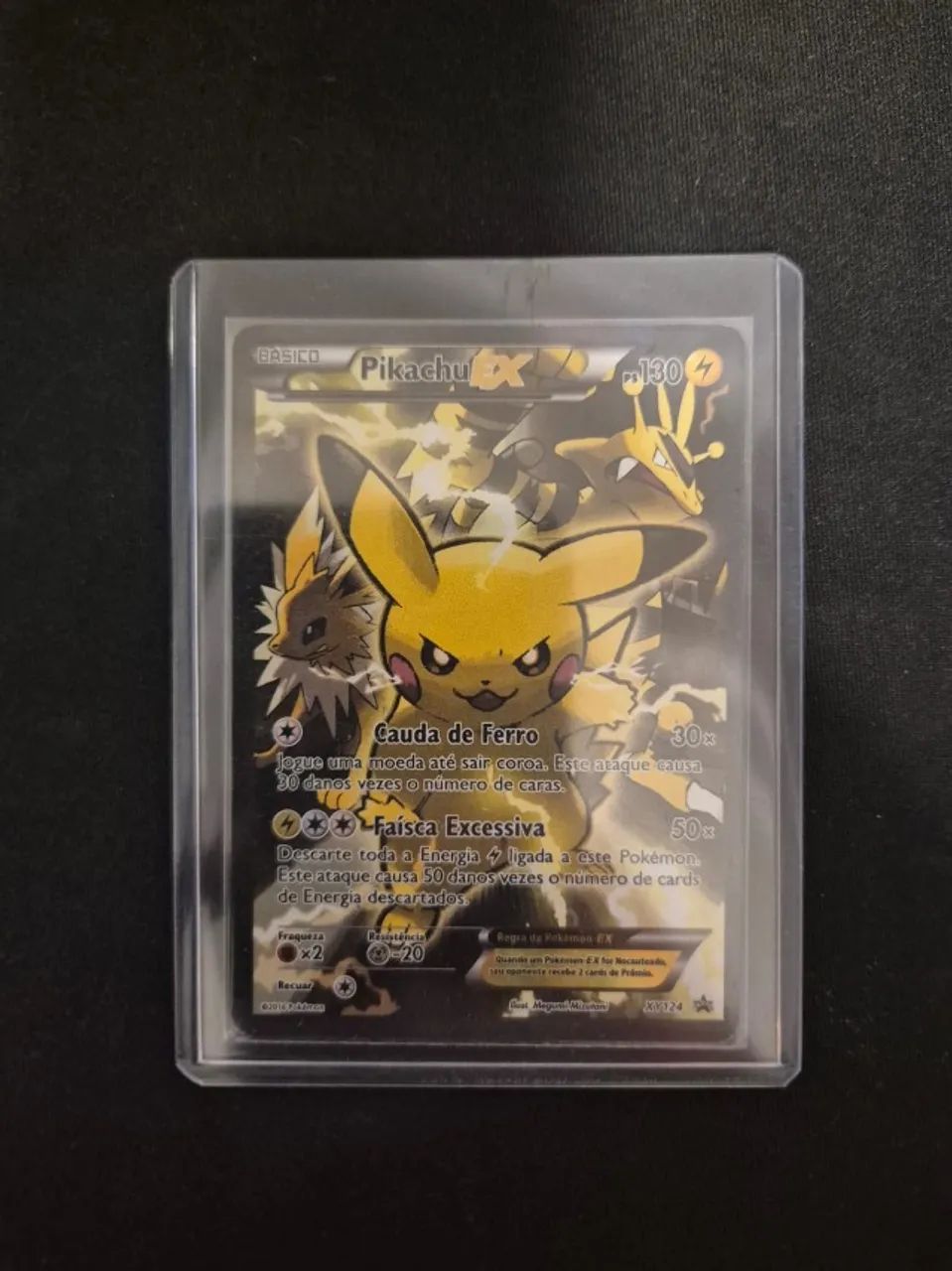 Carta Pokemon Rara - Pikachu-EX (124/211) NM