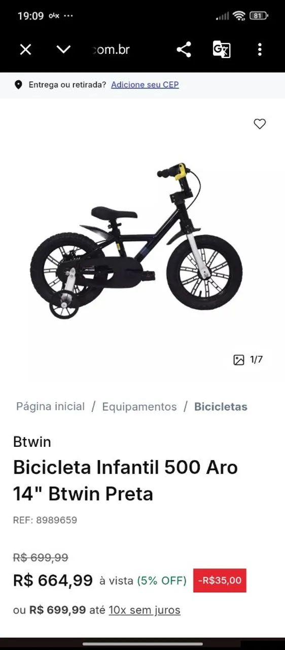 Bicicleta infantil aro 14 de alumínio. - Foto 5