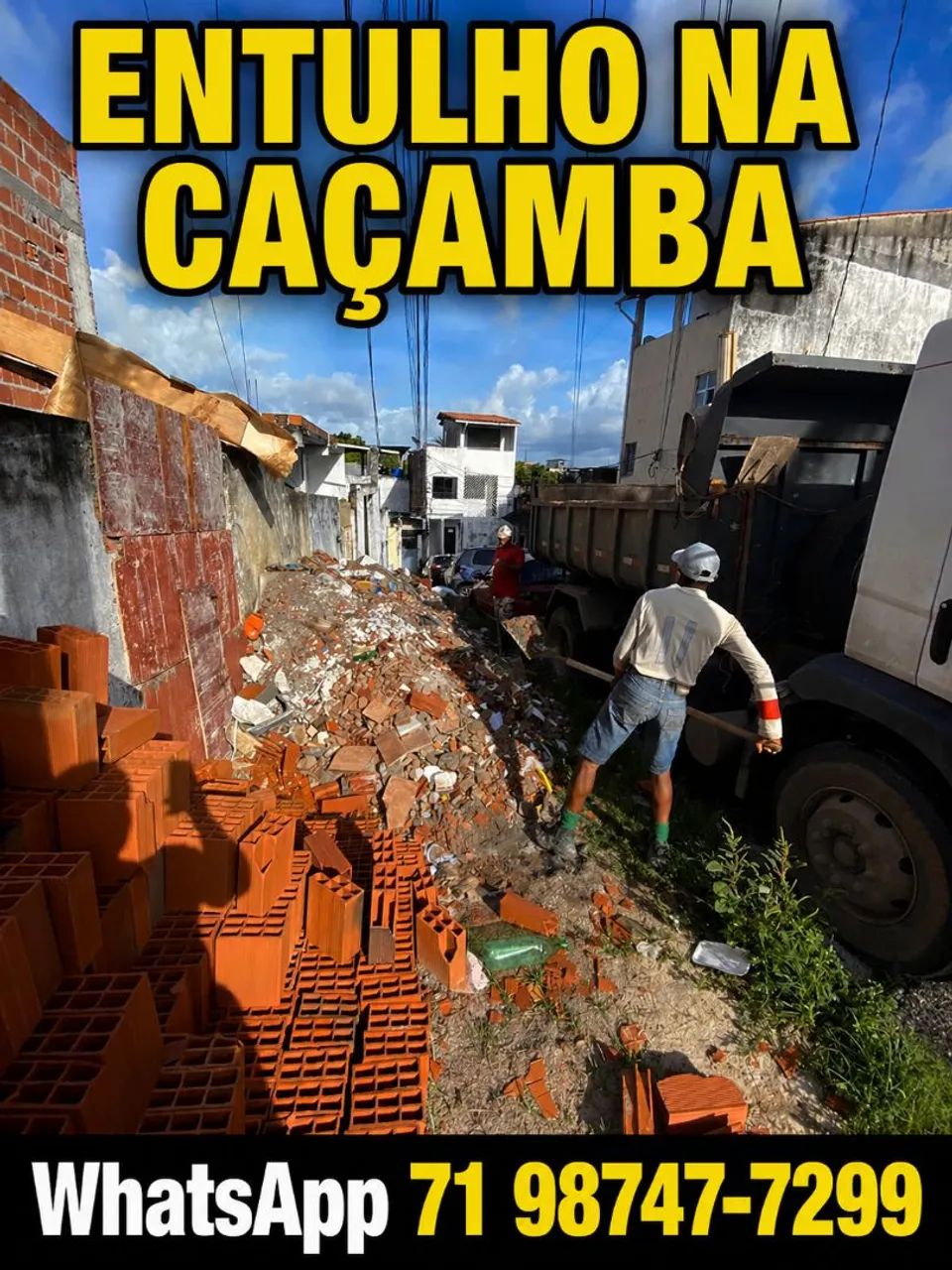 ENTULHO NA CAÇAMBA - MAIS BARATO QUE CONTÊINER - Foto 2