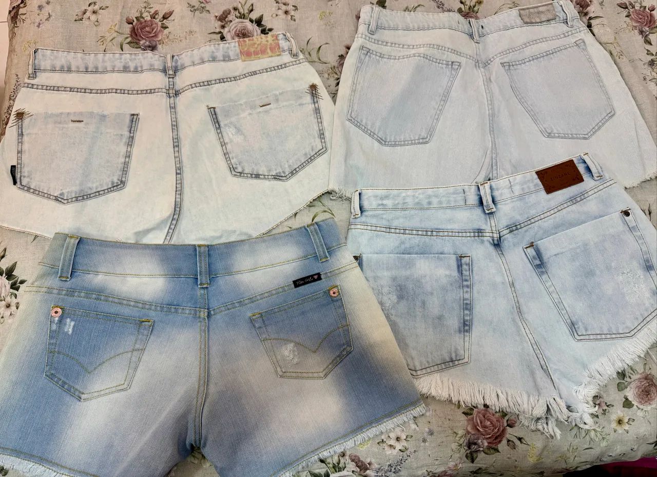 Kit shorts jeans e duas calças Hering  - Foto 5