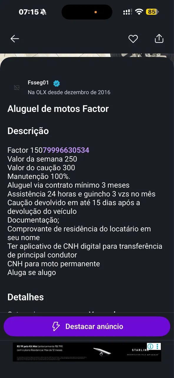 Alugo motos factor 150 - Foto 2