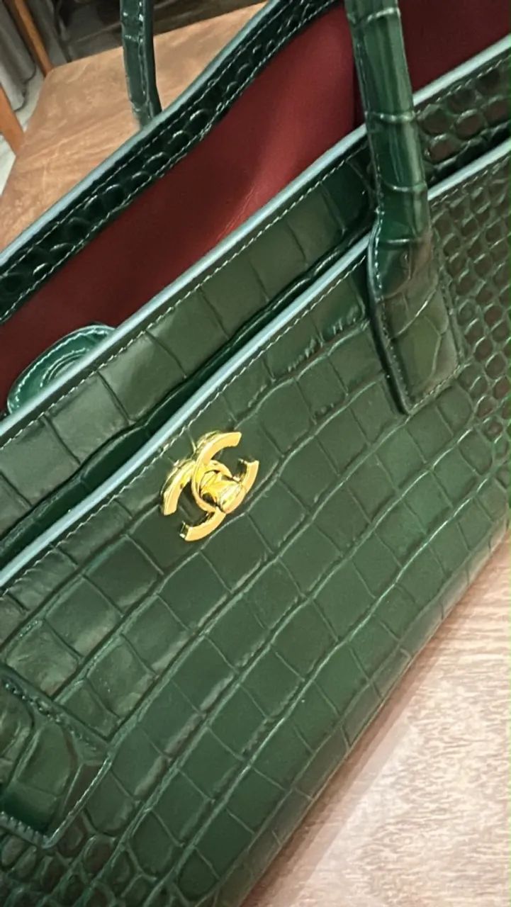 Bolsa Chanel crocro verde lançamento nova  - Foto 3