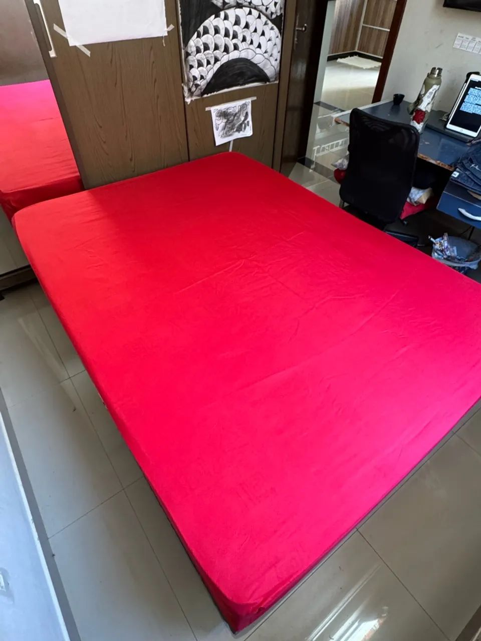 Cama de casal box molas