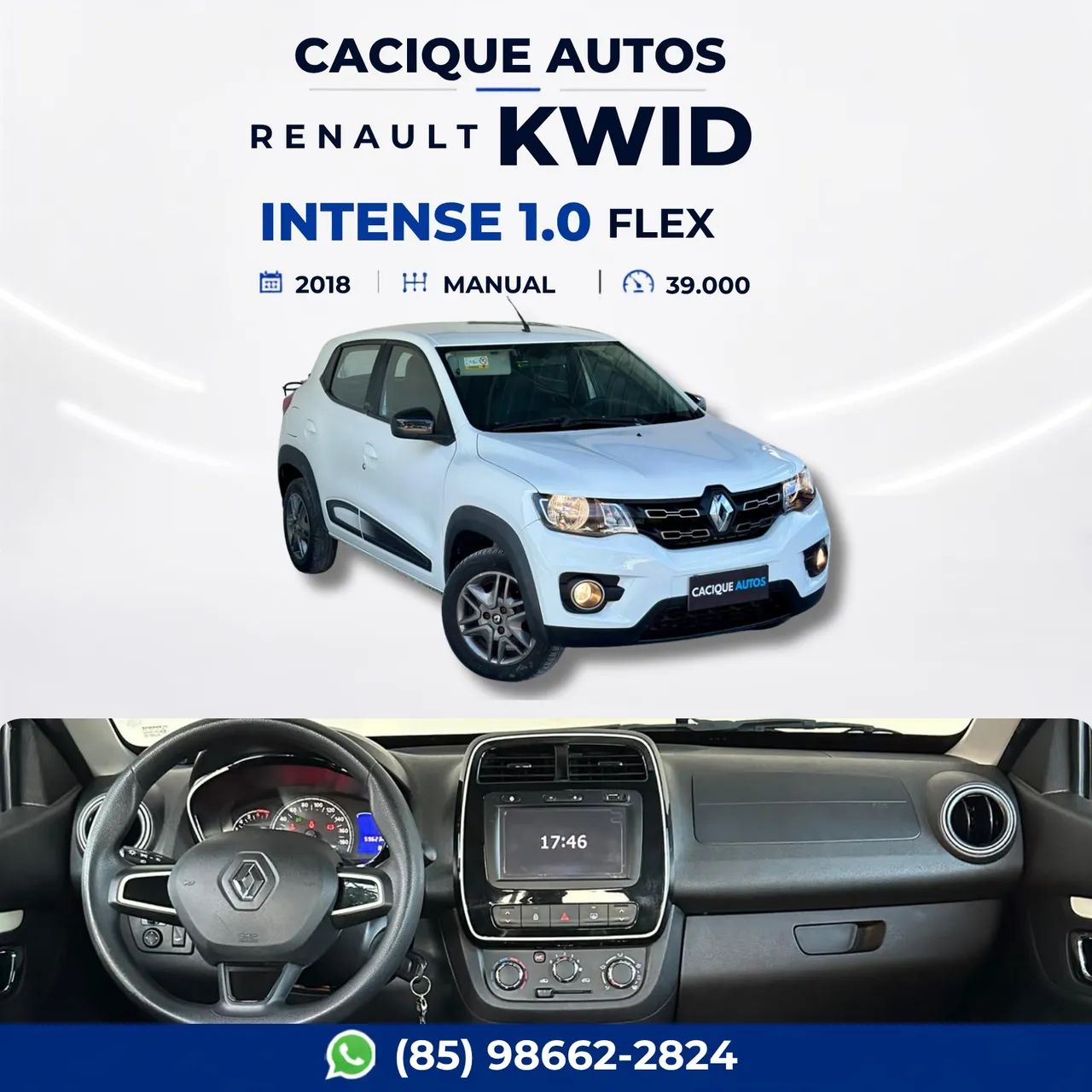 Renault Kwid KWID Intense 1.0 Flex 12V 5p Mec. 2018