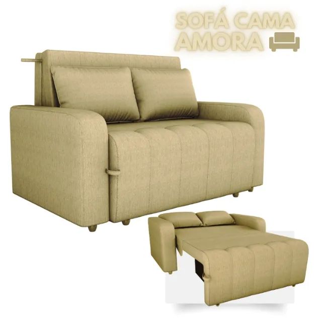 Sofá Cama Amora  1,40m  Linho  Produto Novo! Pronta Entrega! - Foto 3