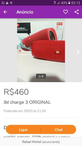Caixinha de som JBL