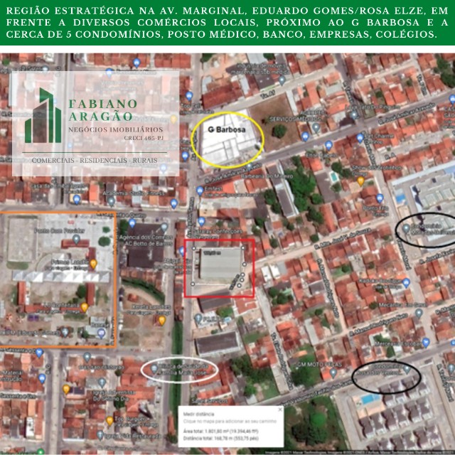 Imóvel comercial de 1.600 m2, Av. Marginal, esquina, próximo ao G Barbosa. - Foto 2