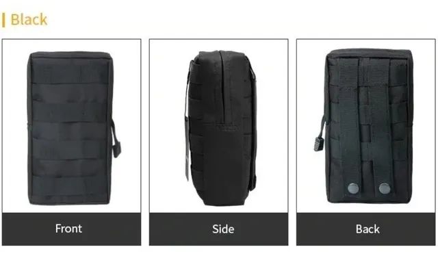 Bolso extra Molle 20,5x10x6 lateral com fecho - Foto 4