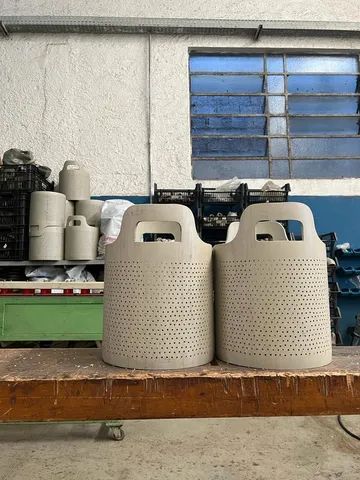 10- Baldes de Polipropileno Cinza. - Foto 3