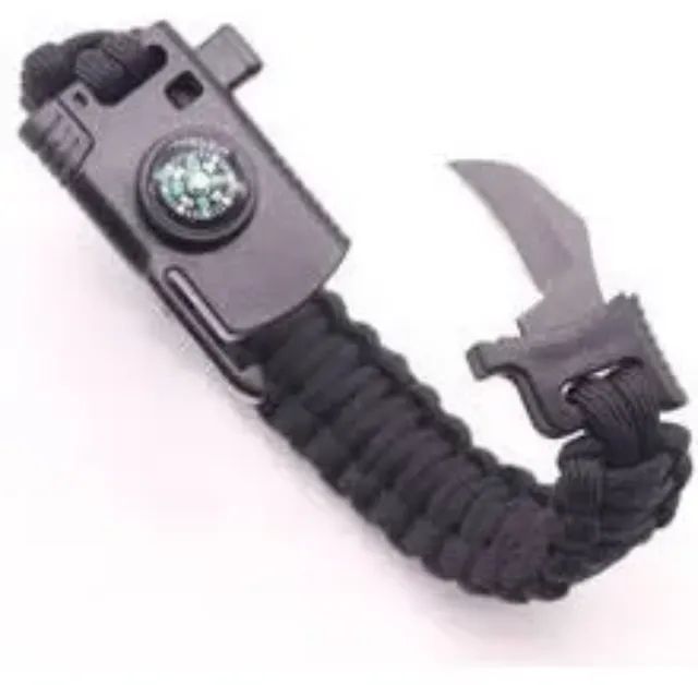 Par de braceletes 6x1 multiuso paracord 
