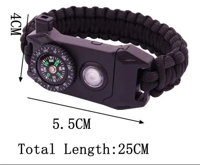 Par de Braceletes multiusos  7 em 1 , só preto  - Foto 2