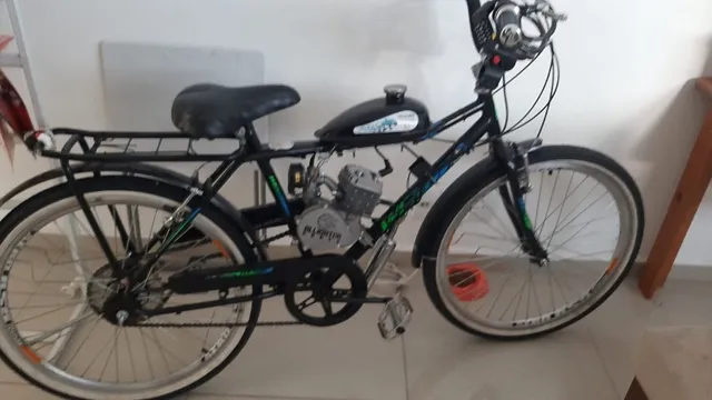 Bicicleta Motorizada 80cc 2 tempos com quadro de Aço Hi-Ten