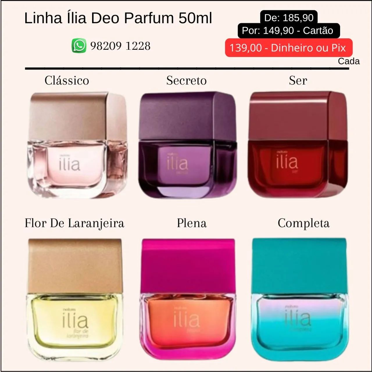 Perfume ília Natura Perfume Natura Perfume Feminino Presente Feminino 