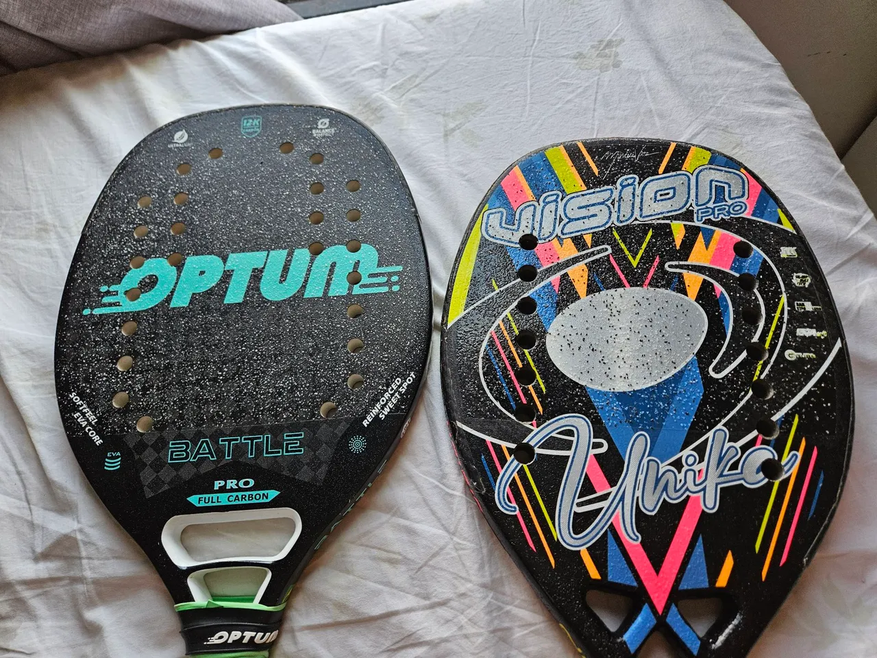 Raquetes de Beach Tennis OPTUM e Vision Pro