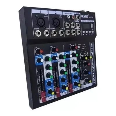 Mesa De Som 4 Canais Lelong Le-710 Usb/bluetooth Mp3 Player - Foto 3