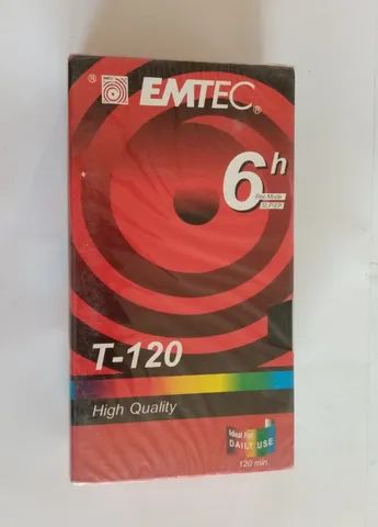 Fita VHS Virgem Emtec T-120 ( Lacrada )