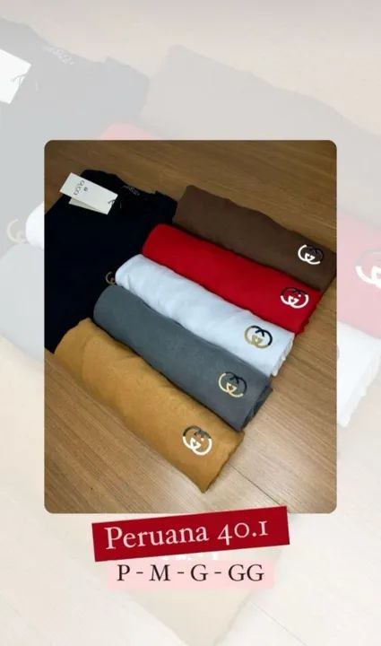 Camisas gola careca malha PERUANA  - Foto 4
