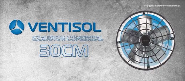 Ventilador exaustor axial- comercial parede alta vazão marca ventisol - Foto 2