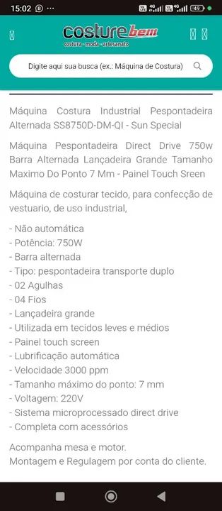 Pespontadeira industrial direct drive - Foto 4