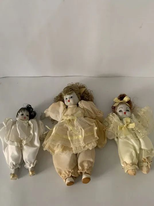 Lote De Bonecas Porcelana Antiga