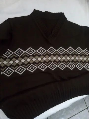 Blusa de lã marron , lã grossa, em perfeito estado Nova  - Foto 2