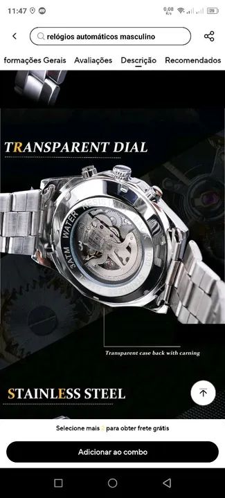 Relógio Automático Masculino - Design Elegante - Foto 3