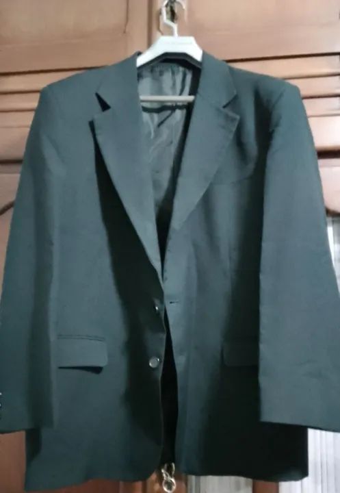 Paletó Preto Masculino Estilo<br>