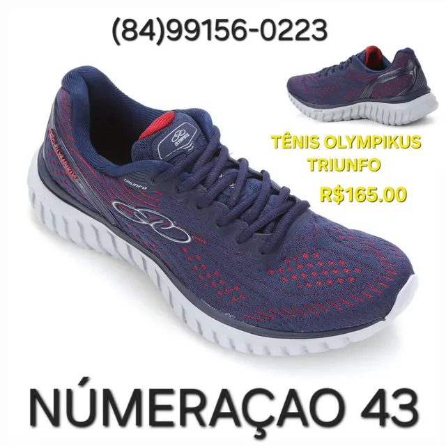 SUPER PROMOÇÃO TÊNIS PRA ACADEMIA OLYMPIKUS TRIUNFO DE R$199 POR R$165.00 AVISTA
