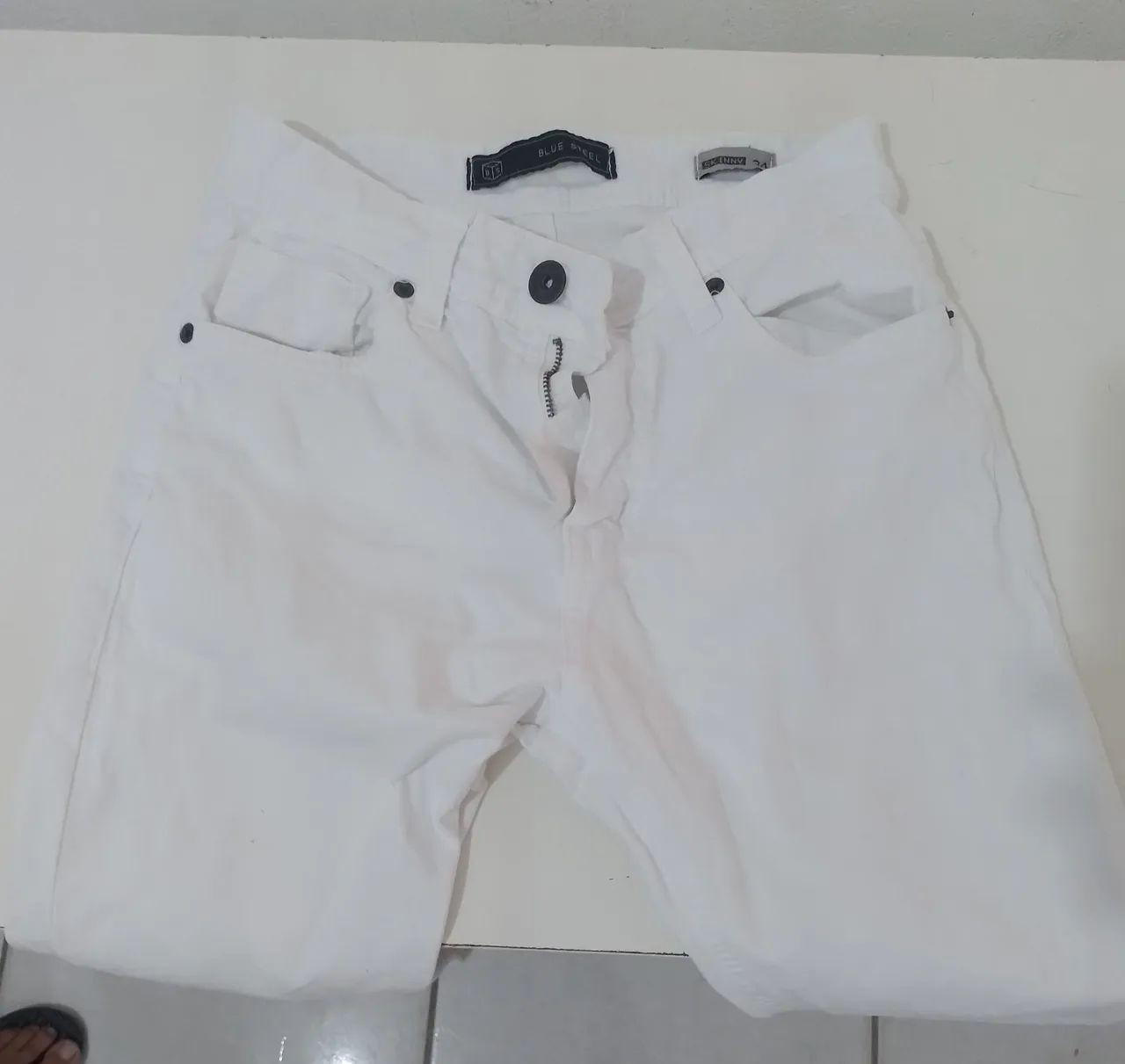 Calça Jeans Branca Masculina - Foto 2