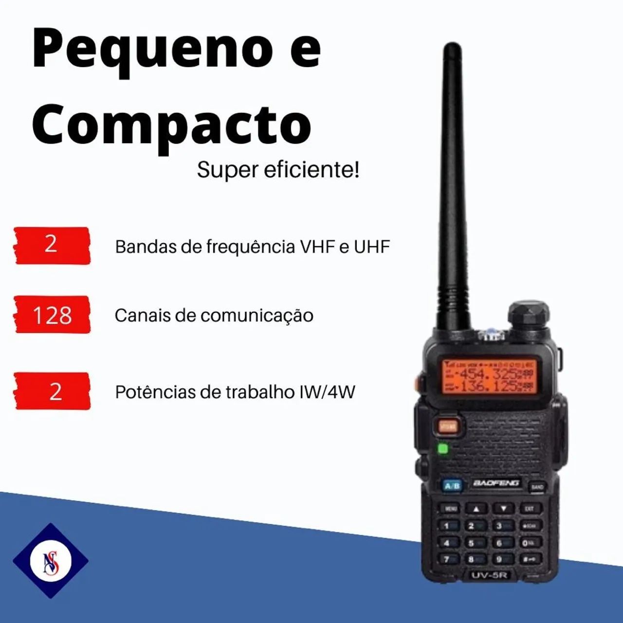 Rádio Comunicador Baofeng 5R Novo Todos Acessórios  - Foto 4