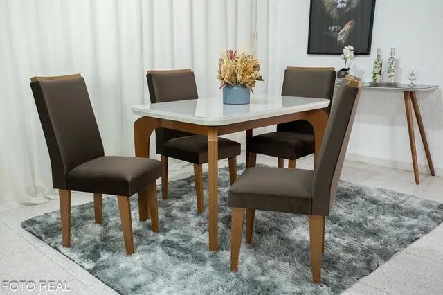Mesa Jantar 4 Cadeiras Luna rf64 - Foto 2