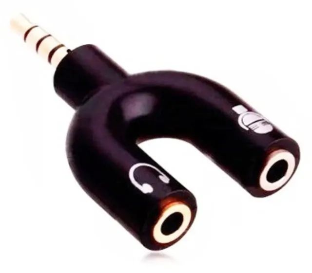 adaptador de áudio p3 x p2 kirin fone microfone no celular - Foto 3