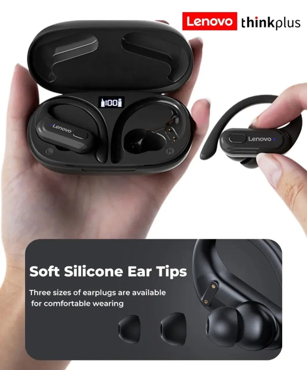 Fone Bluetooth 5.3 Lenovo XT60B - Foto 4