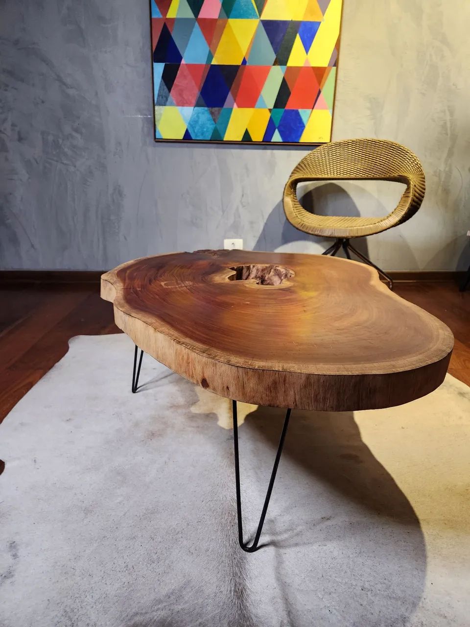Mesa de Centro em Madeira Maciça de Imbuia - Peça Única - Foto 3