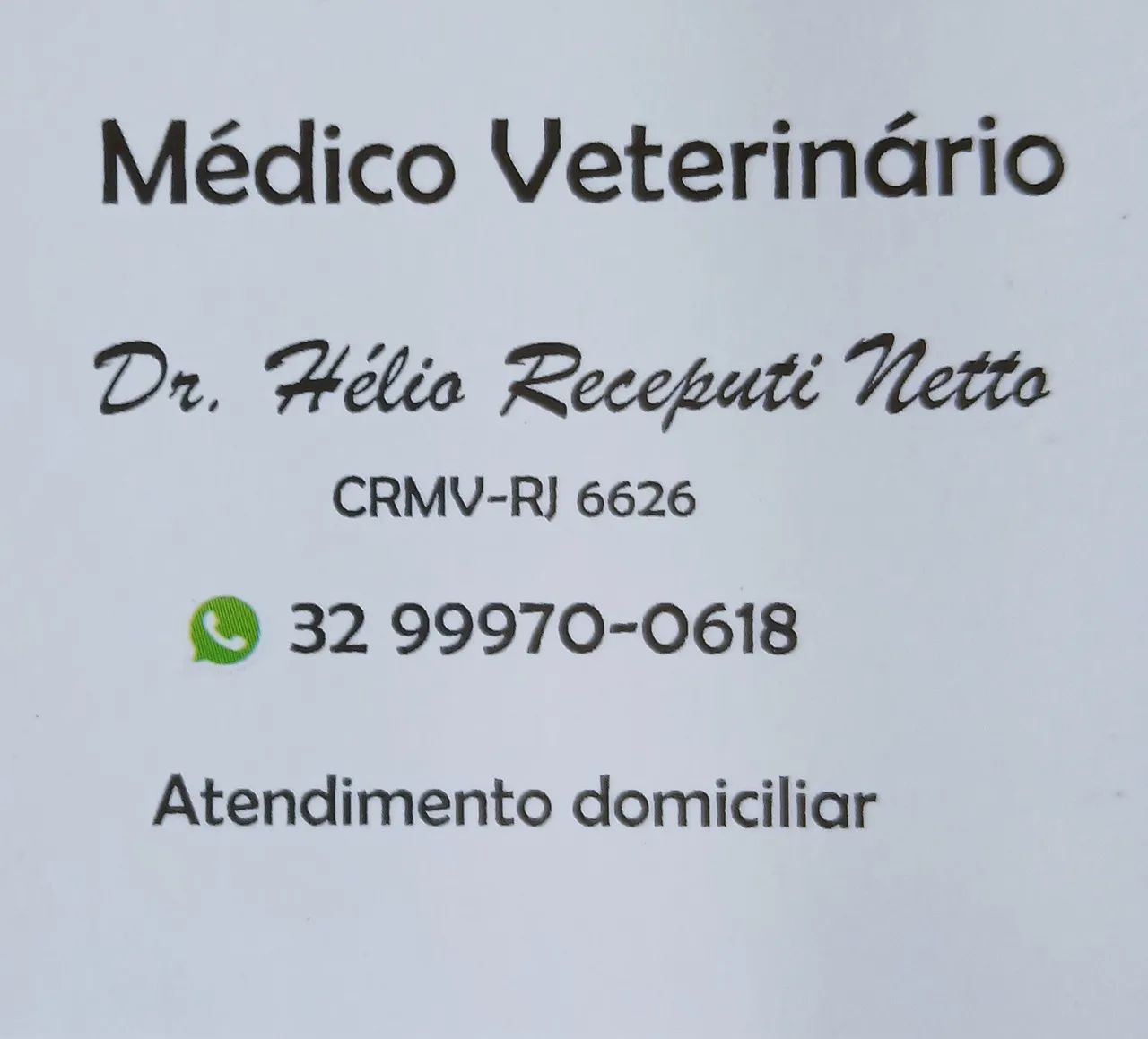VETERINÁRIO ATENDIMENTO DOMICILIAR 