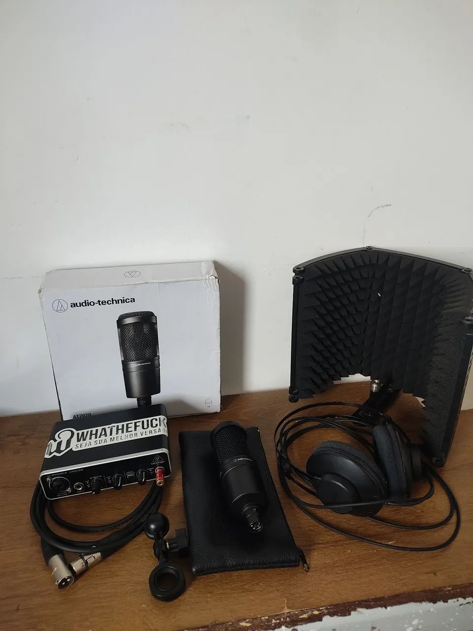 HOME STUDIO - MICROFONE/FONE/PLACA/CABO/TRIPÉ/POPFILTER  - Foto 5