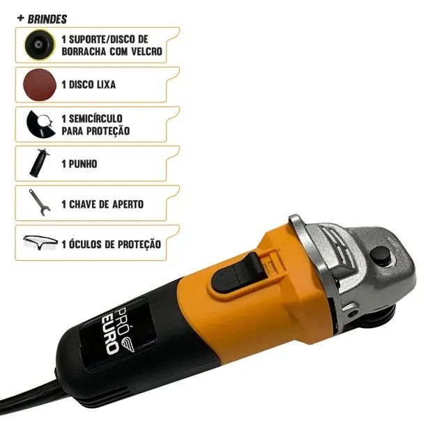 Esmerilhadeira Angular Lixadeira De Disco Corte Debaste 720w Frequência 60Hz Potente  - Foto 2
