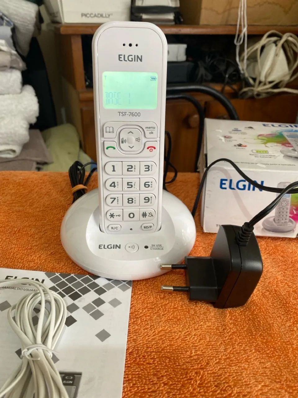 Telefone Elgin TSF 7600 sem fio - cor branco - Foto 2
