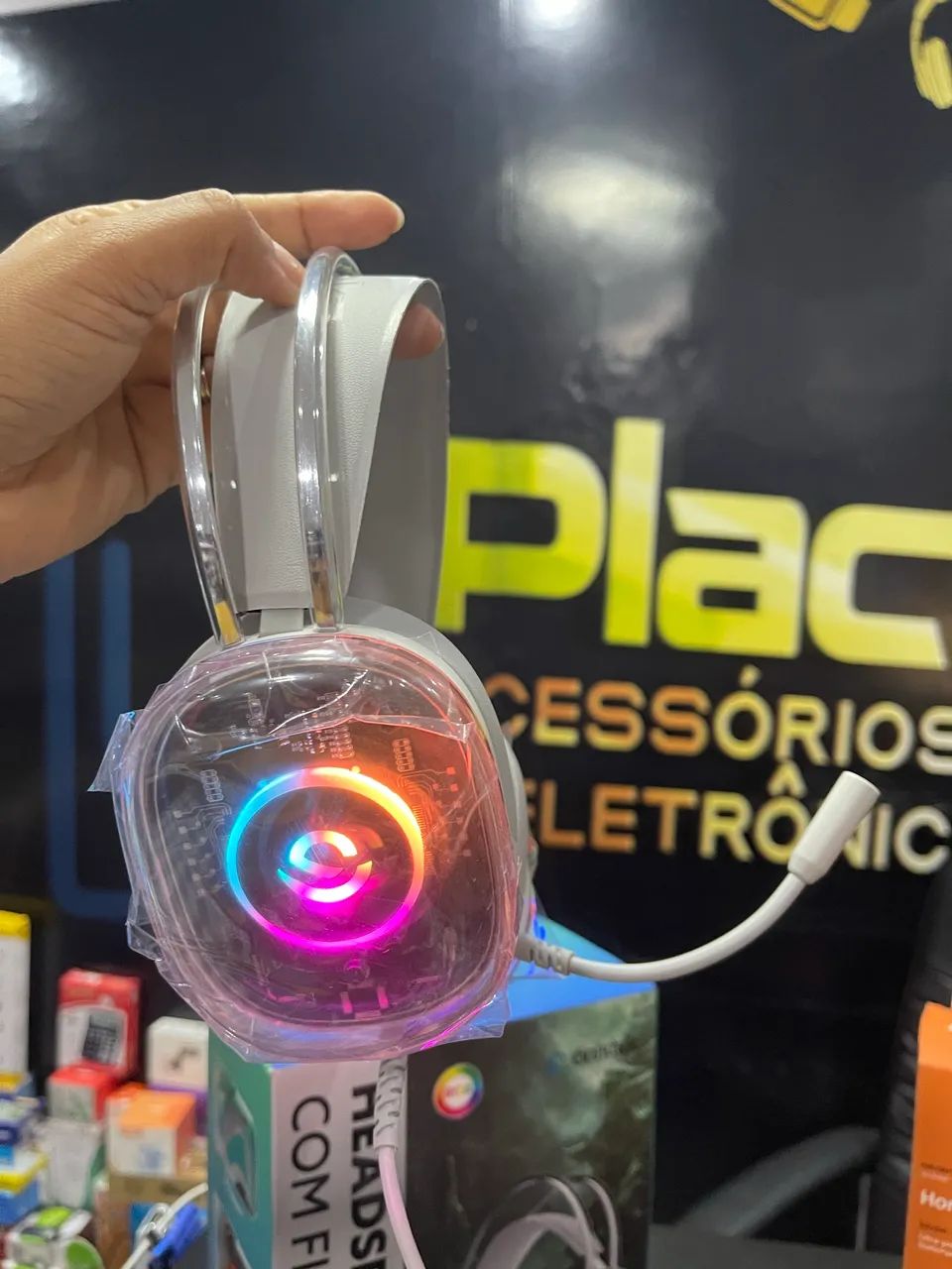 Headset Gamer RGB Com Fio Onistek FN639