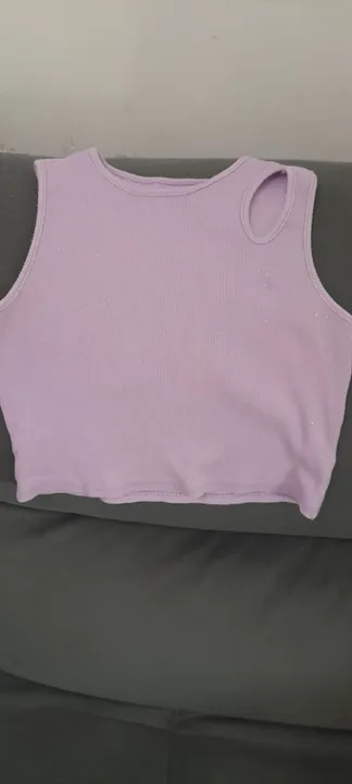 Croped infantil Lilas