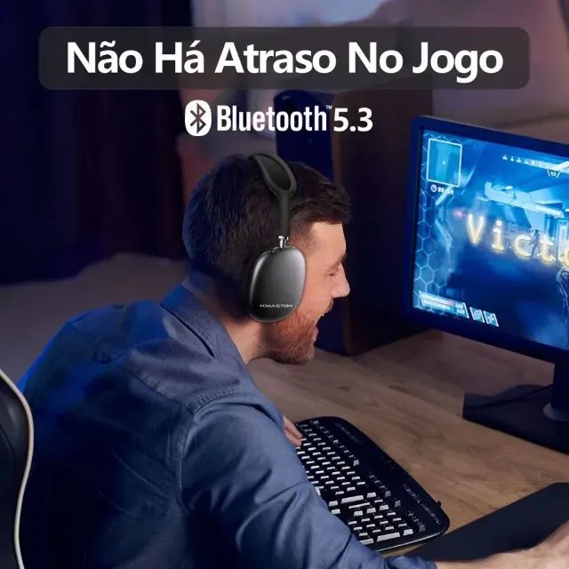 Fone de Ouvido Bluetooth5.3 Com Microfone Over-ear - Foto 3