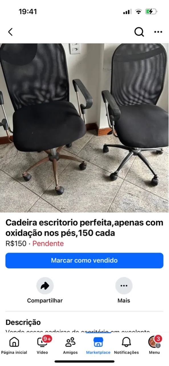 Cadeiras escritorio
