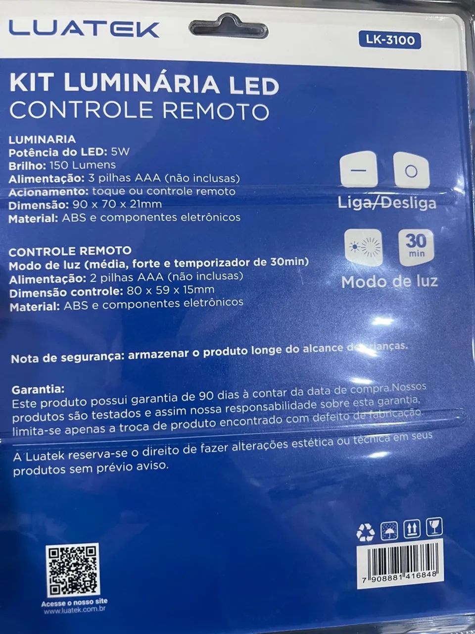 Kit Luminária LED com Controle Remoto - Foto 4