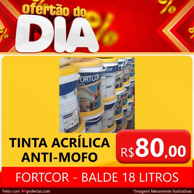 TINTA ACRILICA FORTCOR BRANCO NEVE ANTI - MOFO  - BALDE DE 18 LITROS  - Foto 6