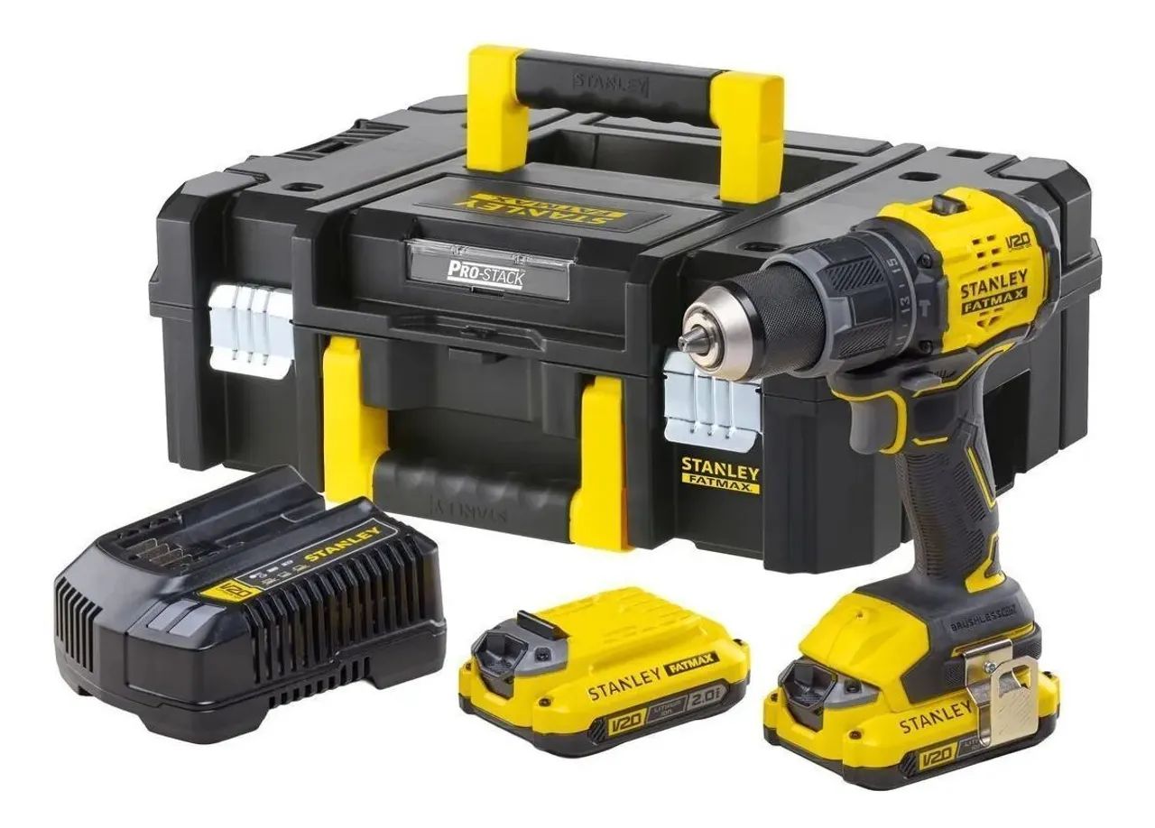 Parafusadeira Furadeira 20V 1/2 Brushless 2 Baterias Carregador e