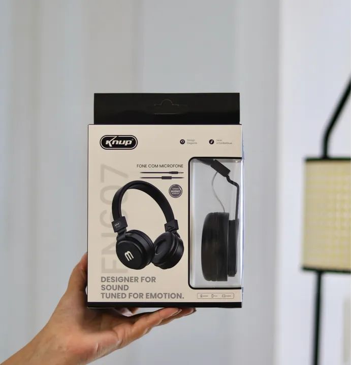 Fone de Ouvido Knup EN607 com Microfone - Novo