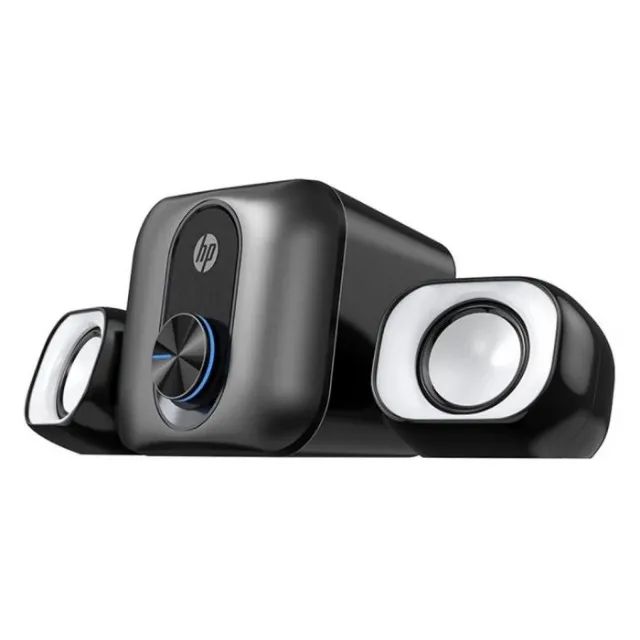 Caixa De Som HP 2.1 Conexão USB com entrada de áudio de 3.5mm P2 (3+3+5W)